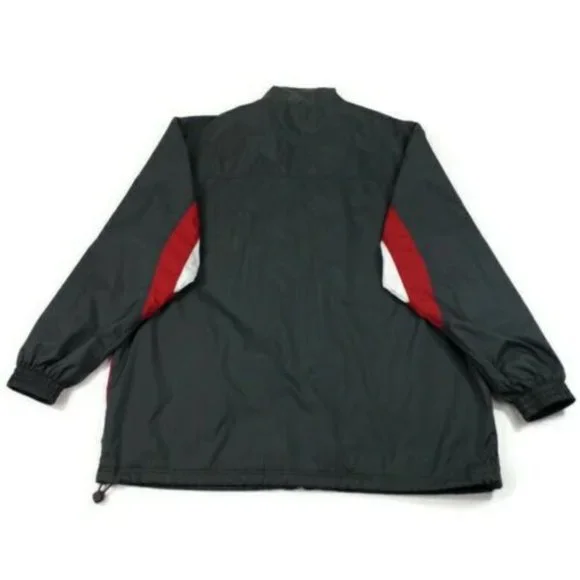 Vintage Fila Gray Red Tricolor Lined Full Zip Long Sleeve Mens Jacket Size XXL